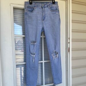 Light Blue Distressed Women's Jeans